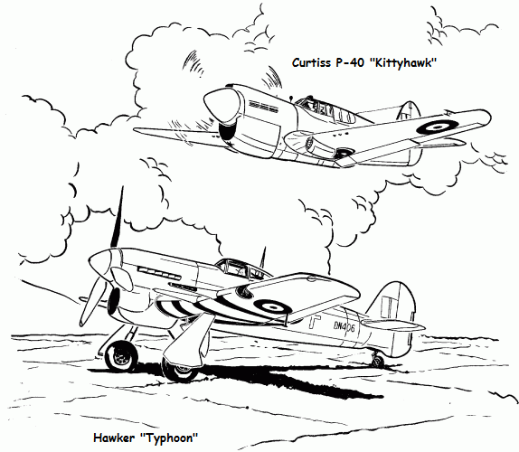 P-40 Kittyhawk & Hawker Typhoon
